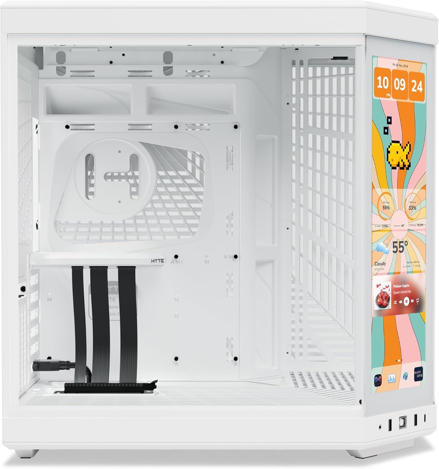 HYTE Y70 Touch Infinite WHITE - ATX Mid Tower Case with 14.9 HYTE Y70 Touch Infinite WHITE - ATX Mid Tower Case with 14.9